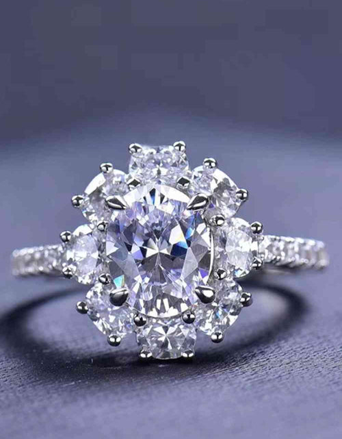 Load image into Gallery viewer, 2 Carat Moissanite Floral 925 Sterling Silver Ring
