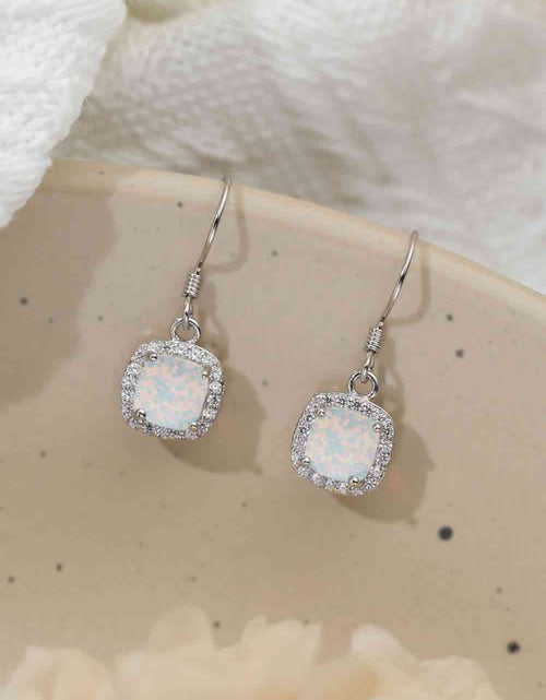 Load image into Gallery viewer, Opal Square Drop Earrings
