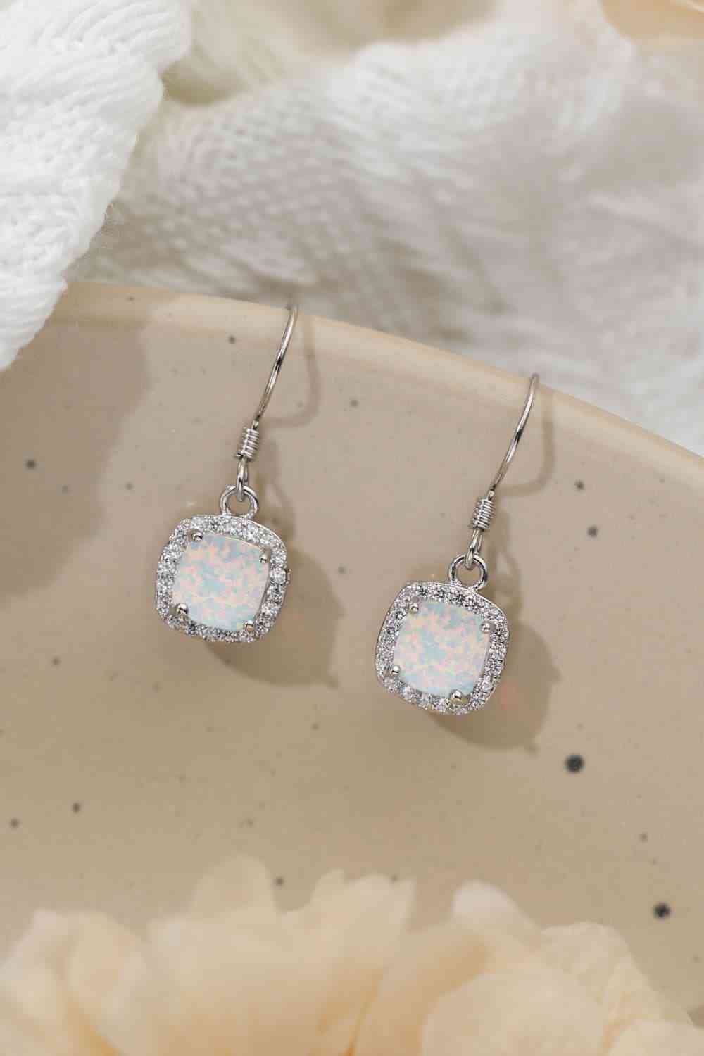 Opal Square Drop Earrings