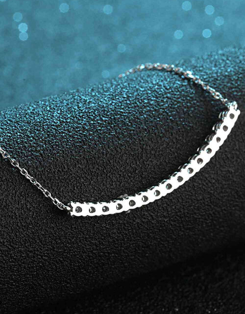 Load image into Gallery viewer, Sterling Silver Curved Bar Necklace
