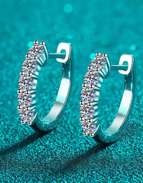 Load image into Gallery viewer, 1 Carat Moissanite Hoop Earrings
