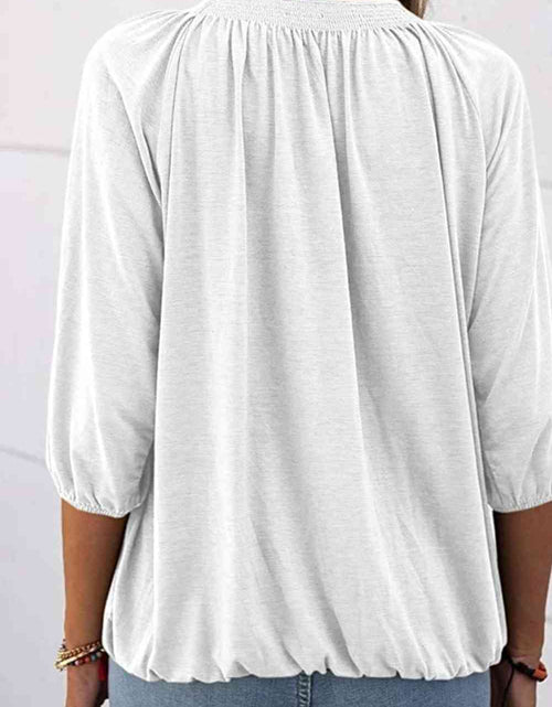 Load image into Gallery viewer, Gathered Detail Round Neck T-Shirt
