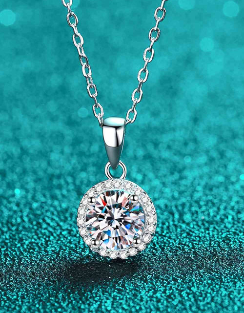 Load image into Gallery viewer, Adored Chance to Charm 1 Carat Moissanite Round Pendant Chain Necklace
