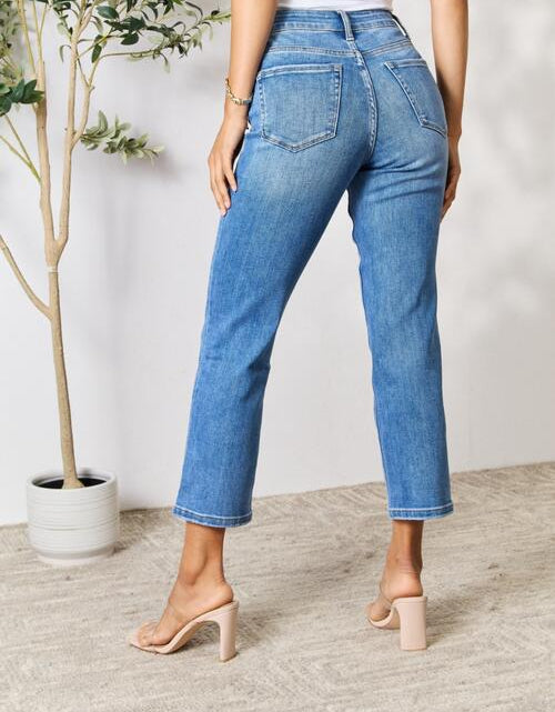 Load image into Gallery viewer, BAYEAS Full Size High Waist Straight Jeans
