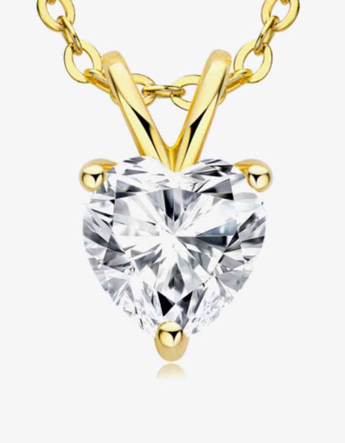 Load image into Gallery viewer, 1 Carat Moissanite Heart-Shaped Pendant Necklace
