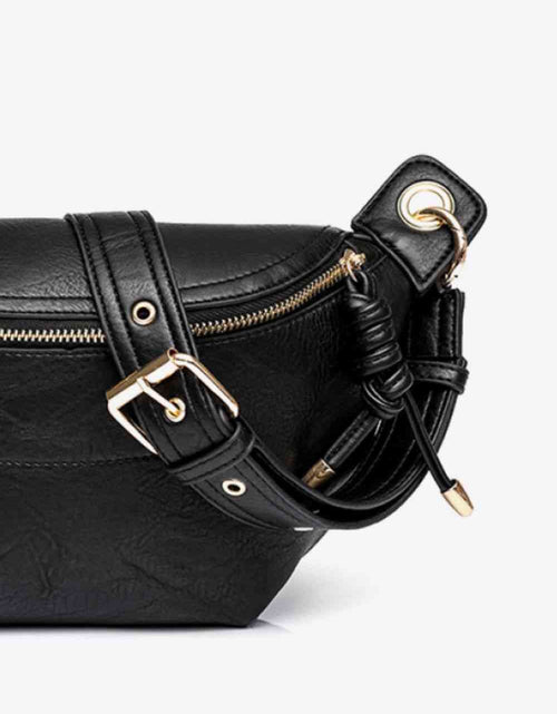 Load image into Gallery viewer, PU Leather Chain Strap Crossbody Bag
