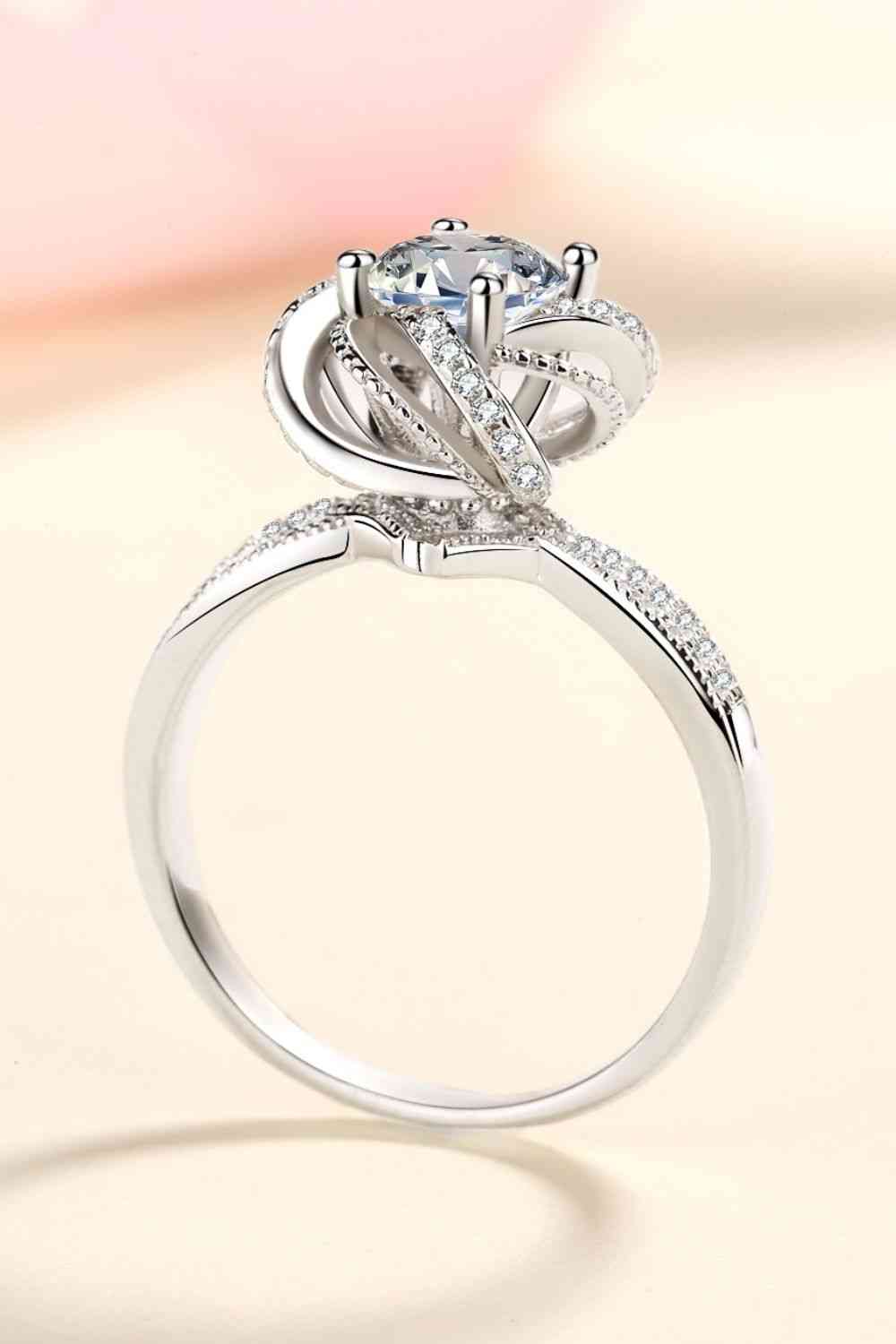 1 Carat Moissanite 925 Sterling Silver Ring