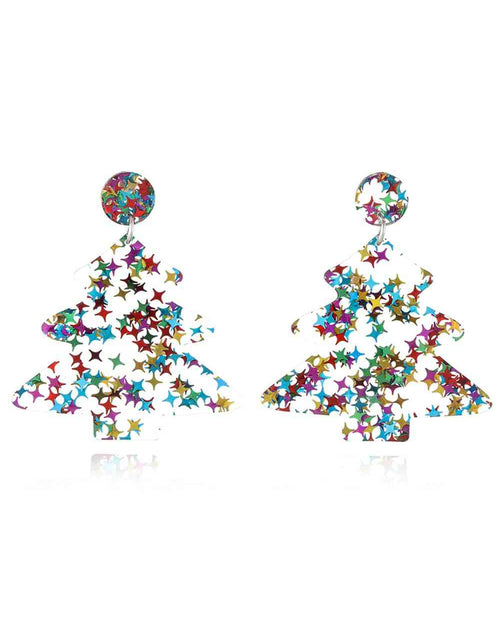 Load image into Gallery viewer, Christmas Tree Acrylic Earrings
