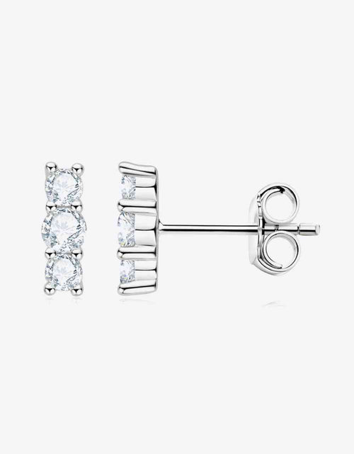 Load image into Gallery viewer, Heartbeat Rhythm 925 Sterling Silver Moissanite Stud Earrings
