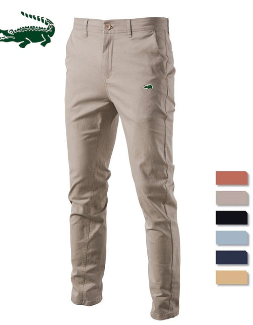 Load image into Gallery viewer, Solid Color Slim Fit Men&#39;s Pants
