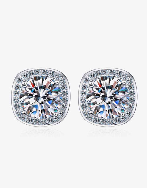 Load image into Gallery viewer, Let Me Love You 1 Carat Moissanite Stud Earrings
