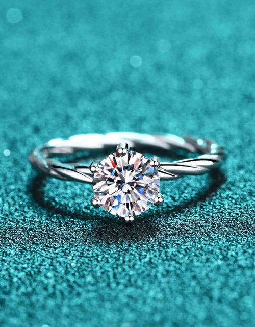 Load image into Gallery viewer, 1 Carat Moissanite 6-Prong Twisted Ring
