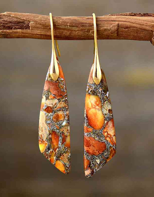 Load image into Gallery viewer, Gold-Plated Copper Dangle Earrings
