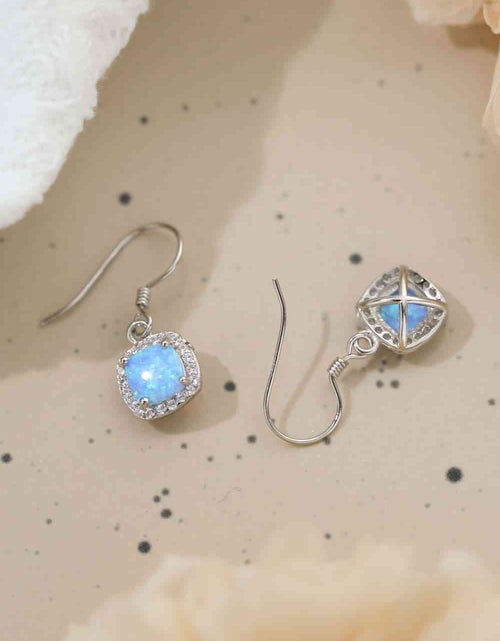 Load image into Gallery viewer, Opal Square Drop Earrings
