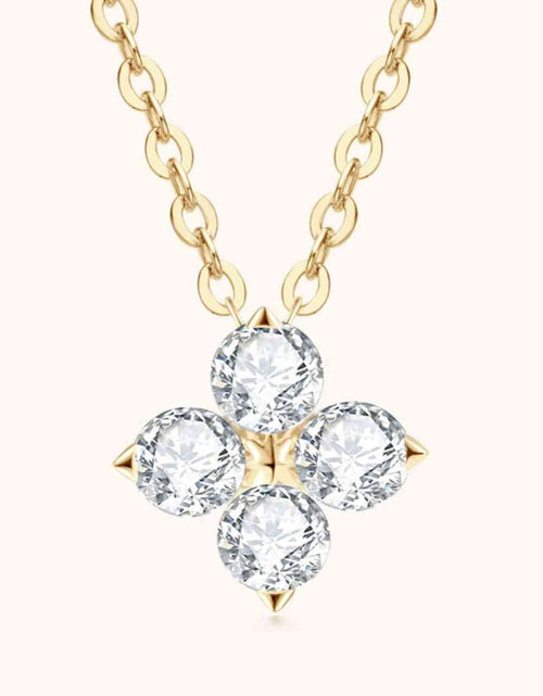 Load image into Gallery viewer, Moissanite Four Leaf Clover Pendant Necklace
