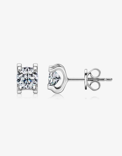 Load image into Gallery viewer, Moissanite 925 Sterling Silver Stud Earrings
