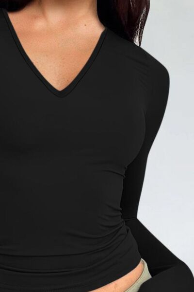 Load image into Gallery viewer, V-Neck Long Sleeve T-Shirt
