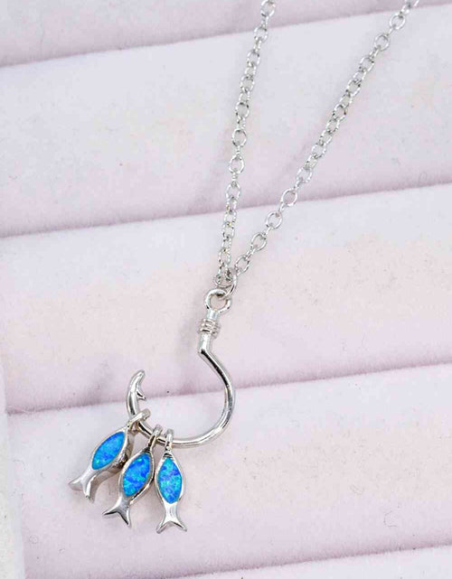 Load image into Gallery viewer, Opal Fish 925 Sterling Silver Necklace
