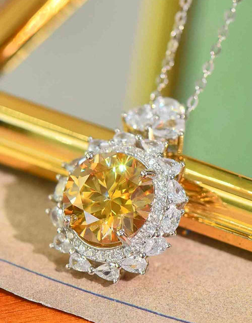 Load image into Gallery viewer, 5 Carat Yellow Moissanite Pendant Necklace
