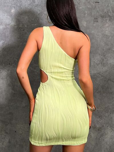 Load image into Gallery viewer, One Shoulder Cutout Mini Dress
