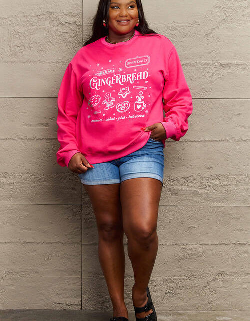 Load image into Gallery viewer, Simply Love Full Size GINGERBREAD Long Sleeve Sweatshirt
