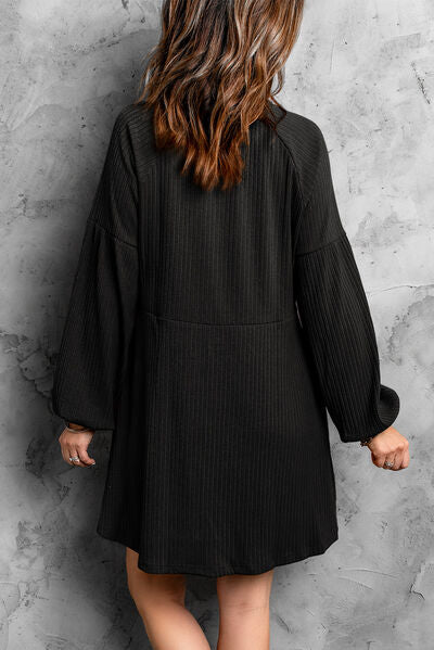 Load image into Gallery viewer, Round Neck Long Sleeve Mini Dress
