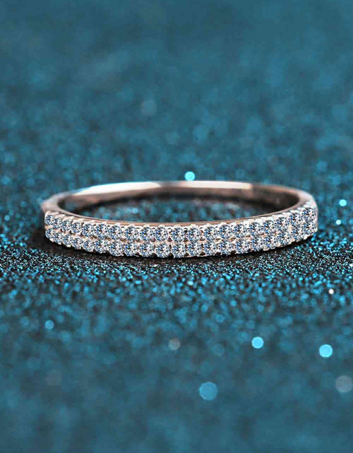 Load image into Gallery viewer, Moissanite 925 Sterling Silver Half-Eternity Ring
