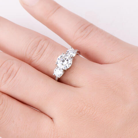 Load image into Gallery viewer, 3 Carat Moissanite 925 Sterling Silver Ring
