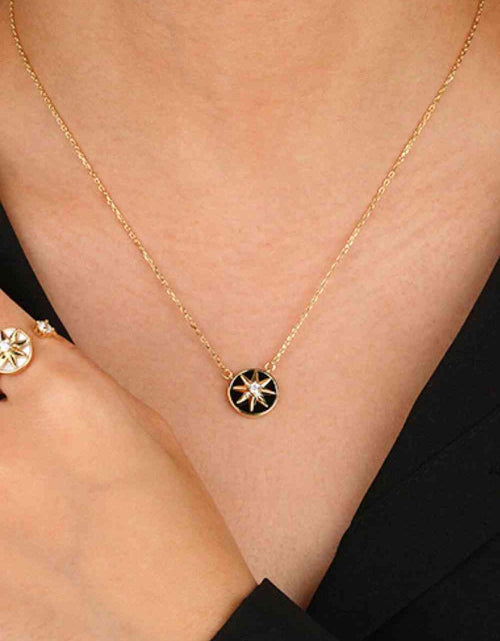 Load image into Gallery viewer, Cubic Zirconia Star Pendant Necklace
