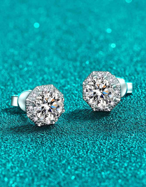 Load image into Gallery viewer, 2 Carat Moissanite 925 Sterling Silver Stud Earrings
