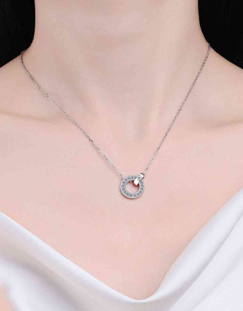 Load image into Gallery viewer, Moissanite Pendant Rhodium-Plated Necklace
