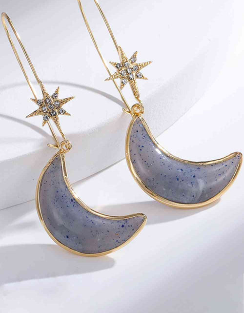 Load image into Gallery viewer, 5-Pair Wholesale Resin Moon Drop Earrings
