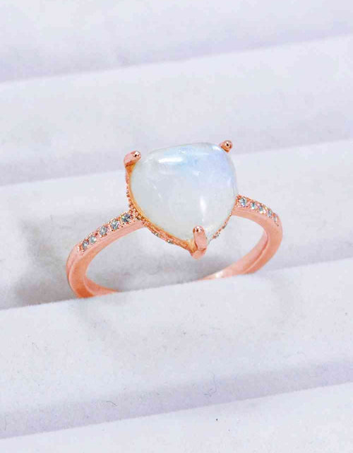 Load image into Gallery viewer, Heart-Shaped Natural Moonstone Ring
