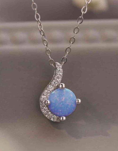 Load image into Gallery viewer, Sweet Beginnings Opal Pendant Necklace
