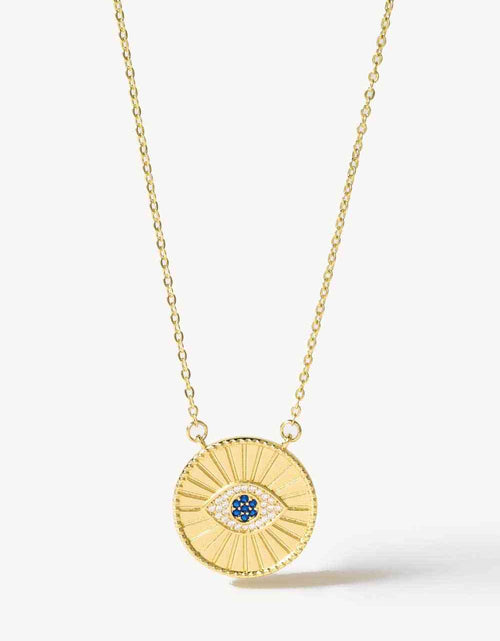 Load image into Gallery viewer, Rhinestone Evil Eye Pendant Necklace
