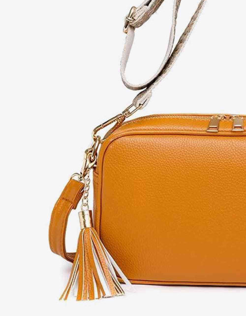 Load image into Gallery viewer, PU Leather Tassel Crossbody Bag
