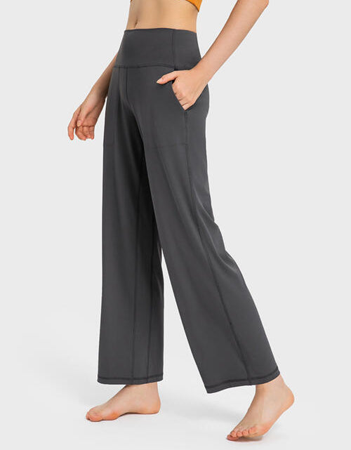 Load image into Gallery viewer, Wide Waistband Active Pants with Pockets
