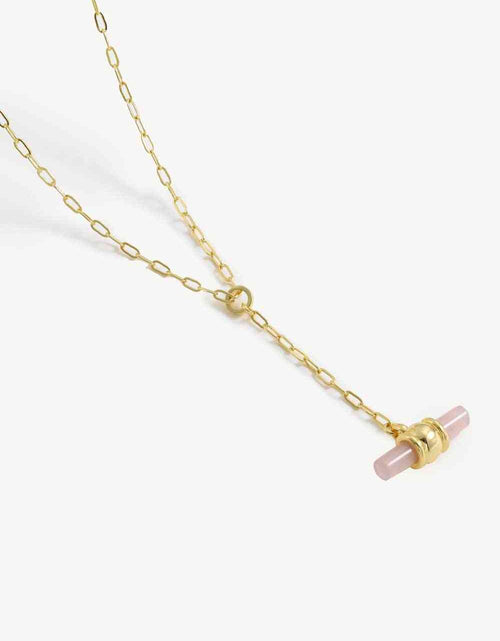 Load image into Gallery viewer, Gold-Plated Bar Pendant OT Chain Necklace
