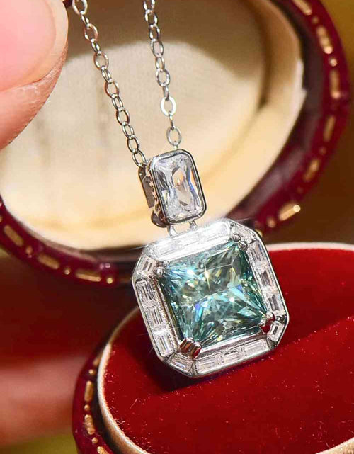 Load image into Gallery viewer, 2 Carat Moissanite Square Pendant Necklace
