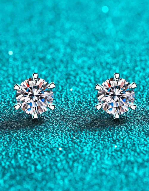 Load image into Gallery viewer, Inlaid Moissanite Stud Earrings
