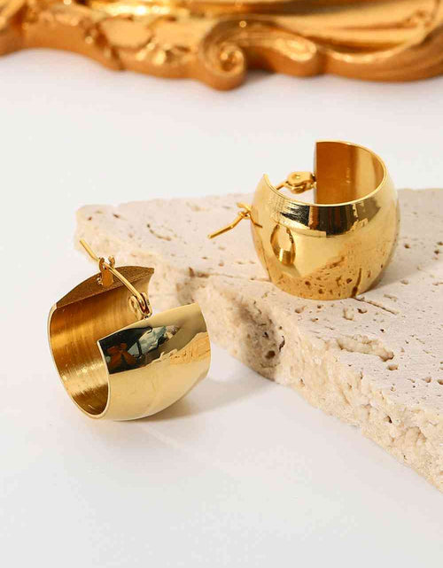 Load image into Gallery viewer, 18K Gold Plated C-Hoop Earrings
