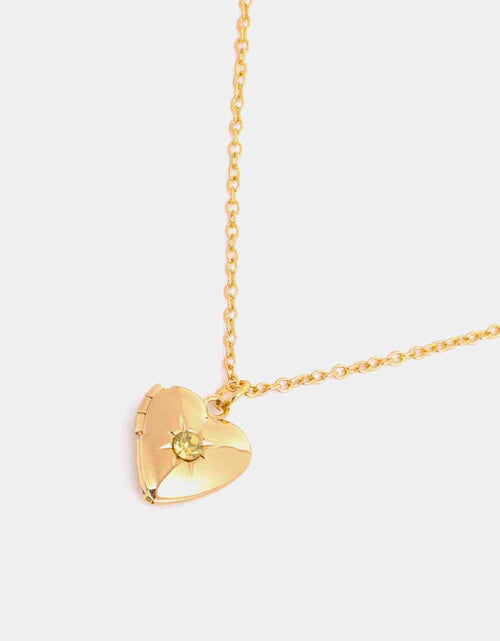 Load image into Gallery viewer, Zircon Heart Shape 14K Gold-Plated Pendant Necklace
