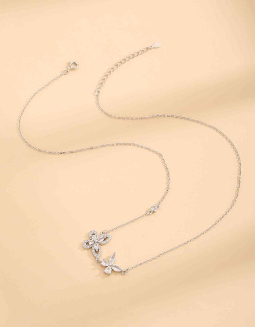 Load image into Gallery viewer, Zircon 925 Sterling Silver Butterfly Necklace
