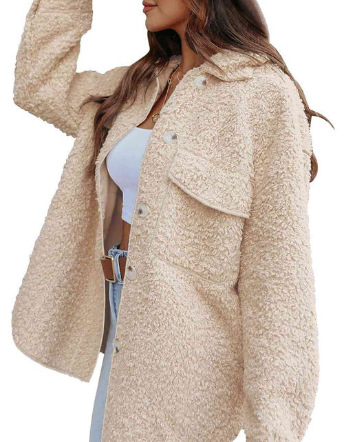 Load image into Gallery viewer, Collared Neck Button Front Coat with Pocket
