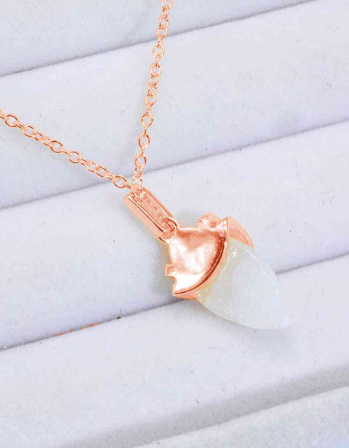 Load image into Gallery viewer, 18K Gold-Plated Moonstone Pendant Necklace
