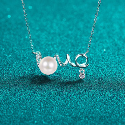 Load image into Gallery viewer, Natural Pearl Moissanite 925 Sterling Silver Necklace
