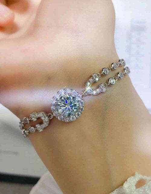 Load image into Gallery viewer, 2 Carat Moissanite Double-Layered Bracelet
