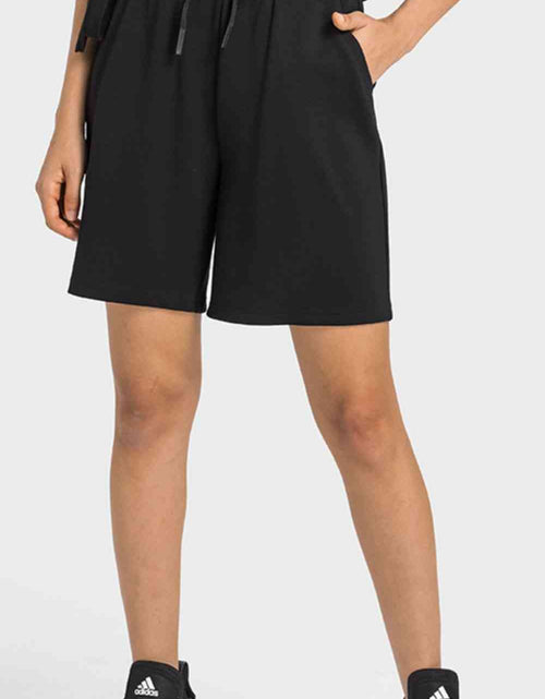 Load image into Gallery viewer, Drawstring Elastic Waist Sports Bermuda Shorts
