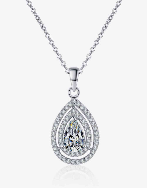 Load image into Gallery viewer, 1 Carat Moissanite Teardrop Pendant Necklace
