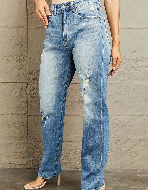 Load image into Gallery viewer, BAYEAS High Waisted Straight Jeans
